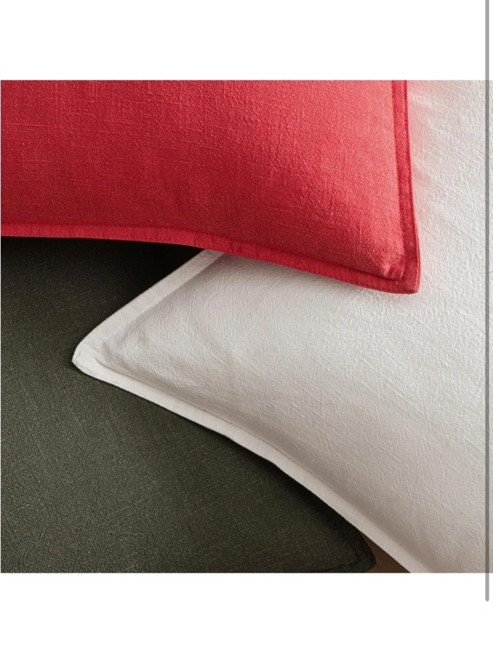 EMEMA Throw Pillow Covers Decorative Linen Pillow Covers 24x24 Red Boho 868-bb8